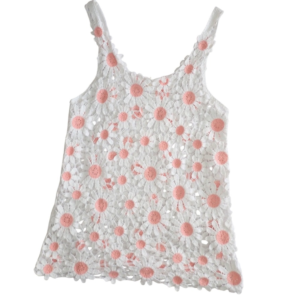 Hobie girls Tank Dress Swimsuit Swimwear Cover Up, White Dollop of Daisy L-XL‎